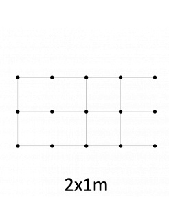 Montážna sada pre zelenú stenu - nerez, rozmer 2x1m. Set obsahuje: EB1-GW01 (15ks), PVC-LA4 (16ks), EB2-LA4 (15m)