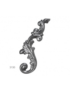 DOPREDAJ Ornament plechový 400x130 mm, 1mm ľavý