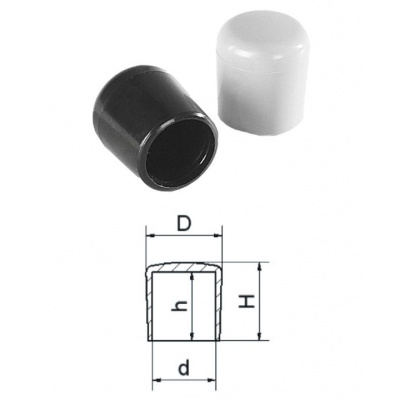 Vonkajšia krytka plastová 9,8x13,3mm