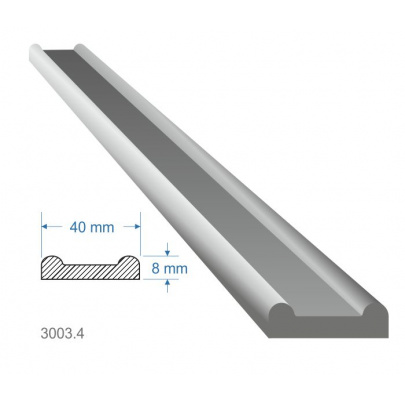 Pásovina plochá B, 40x8mm, S235, cena za 1ks(3m)