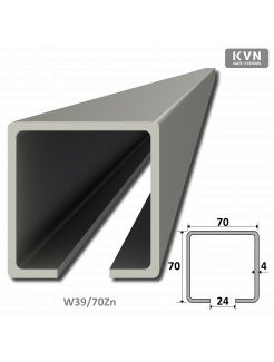 C profil 70x70x4mm pozinkovaný, dĺžka 6m