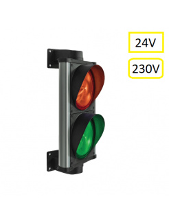 ASF Semafor dvojkomorový, LED, hliník, 0-230V AC/DC