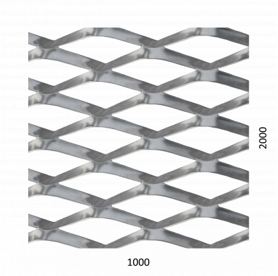 DOPREDAJ! Ťahokov Al, kosoštvorcové oko, mostík: 11mm, 1000x2000x1.5mm