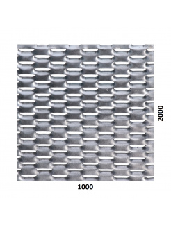 Ťahokov Zn, oko: 47x18mm, mostík: 8mm (1000x2000x1,5mm), orientácia oka : rozmer oka 47mm je rovnobežná s rozmerom tabule 1000mm