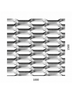 Ťahokov Al, kosoštvorcové oko, mostík: 5mm, 1000x1500x2mm