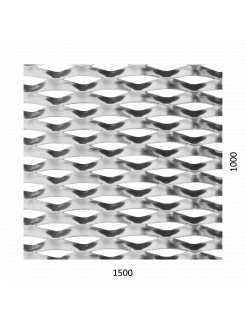 DOPREDAJ Ťahokov Al, kosoštvorcové oko: 110x52mm, mostík: 24mm (1500x1000x2mm), orientácia oka: rozmer oka 110mm je rovnobežná s rozmerom tabule 1500mm