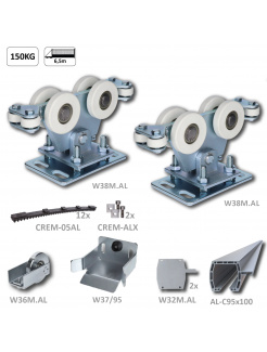 AL samonosná sada, profil 95x100mm, pre bránu max 150kg/6.5m