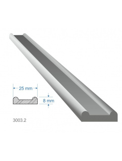 Pásovina plochá B, 25x8mm, S235, cena za 1ks(3m)