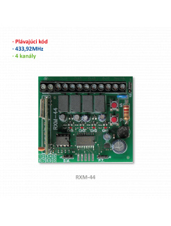 Prijímač 4-kanálový, plavajúci kód, pamäť 220 kódov