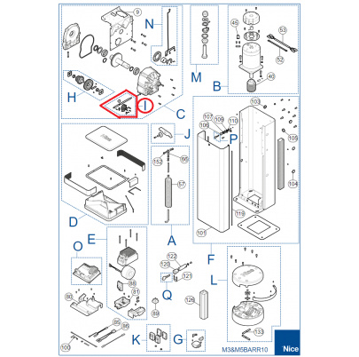 SPAMG087A00A zostava prevodov pre M-BAR