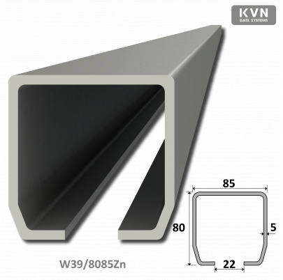 C profil 80x85x5mm pozinkovaný, dĺžka 1m