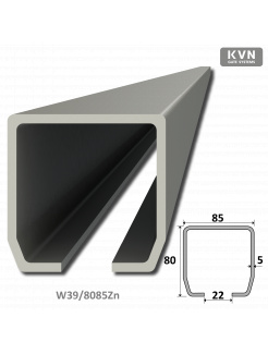 C profil 80x85x5mm pozinkovaný, dĺžka 5m