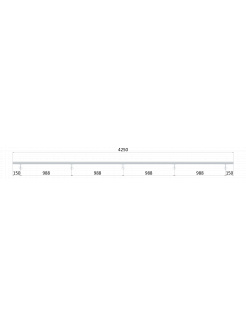 Madlo 4250mm /leštená nerez /AISI304, set:5ks úchyt, madlo ø 42.4mm s ukončením