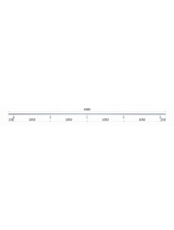 Madlo 4500mm (set:5ks úchyt, madlo ø 42.4mm s ukončením), brúsená nerez K320 /AISI304