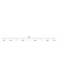 Madlo 4500mm (set:5ks úchyt, madlo 40x40mm s ukončením), brúsená nerez K320 /AISI304