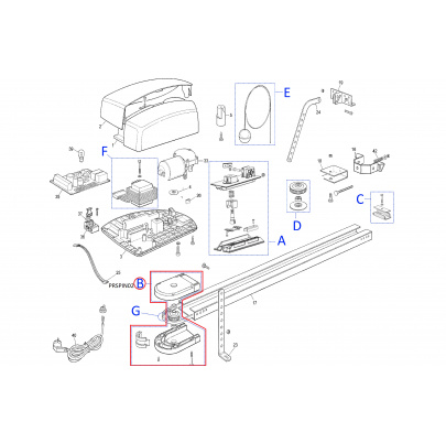 PRSPIN02A kit hlavy koľajnice pre SNA6/SNA30