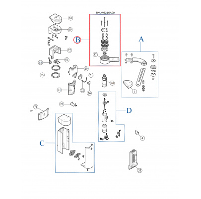 SPAMG216A00 kit ramena pre WALKY