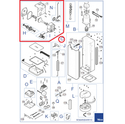 SPAMG279A00 kit prevodovky pre M5BAR