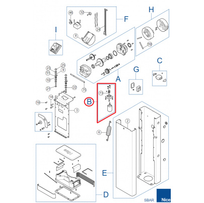 PRXB03 motor pre S-BAR/X-BAR