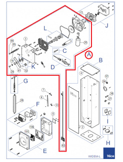 SPAMG247A00 (A) kit motora s prevodovkou  pre závoru WIDEM