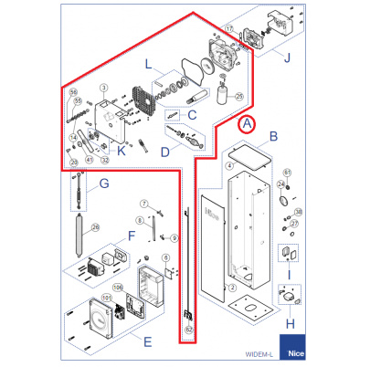 SPAMG247A00 (A) kit motora s prevodovkou  pre závoru WIDEM