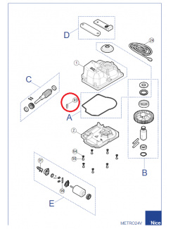 PPD0390R03.4540 axiálny hriadeľ pre ME3024, TO4024