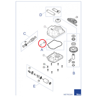 PPD0390R03.4540 axiálny hriadeľ pre ME3024, TO4024