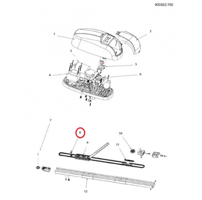 570SENSSEZCA mechanický doraz na dráhu pre pohon SEZ