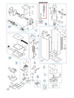 SPAMG165A00 kit - mechanická stopka pre Lbar