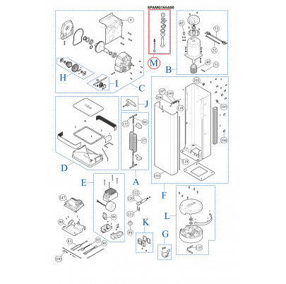 SPAMG165A00 kit - mechanická stopka pre Lbar