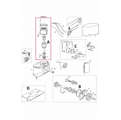 PRRO01 kit stator 110x66h50 230V pre Robo1000