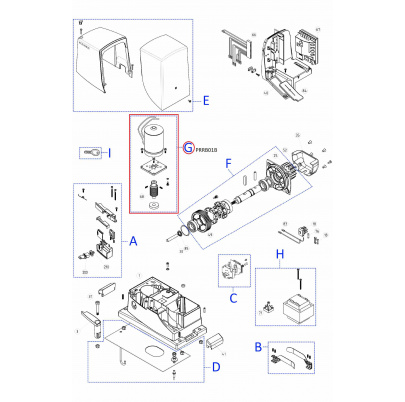 PRRB01B kit motora pre RB600