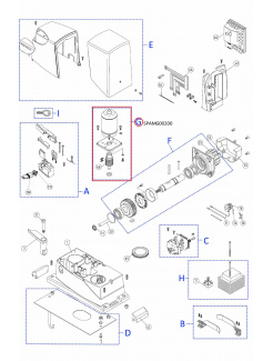 RBA01R01 kit SPAMG00200 motor pre RB400 s držiakom,slimakom