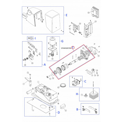 SPAMG00700 kit prevodovky pre RB350/400, RD400