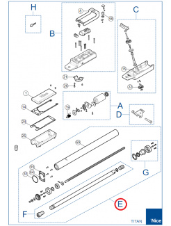 SPAMG206B00 komplet kit piestu s rúrou pre pohon TTN3024